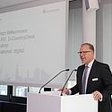 Eröffnung durch Herrn Leppin, Abteilungsleiter Internationales Geschäft & Gastgeber der Hamburger Sparkasse