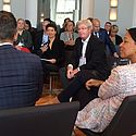 Janina Kugel, Personalvorstand der Siemens AG in einer Talkrunde